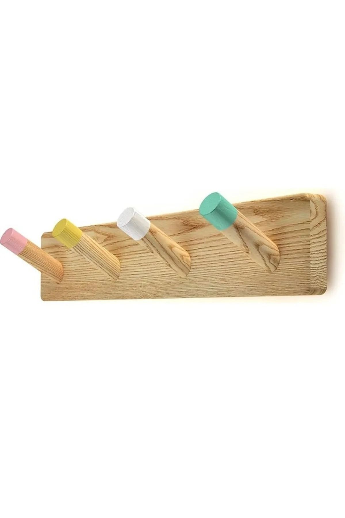 Ahşap Modern Duvar Askılık Montessori Askılık Dekoratif Çok Amaçlı Askılık