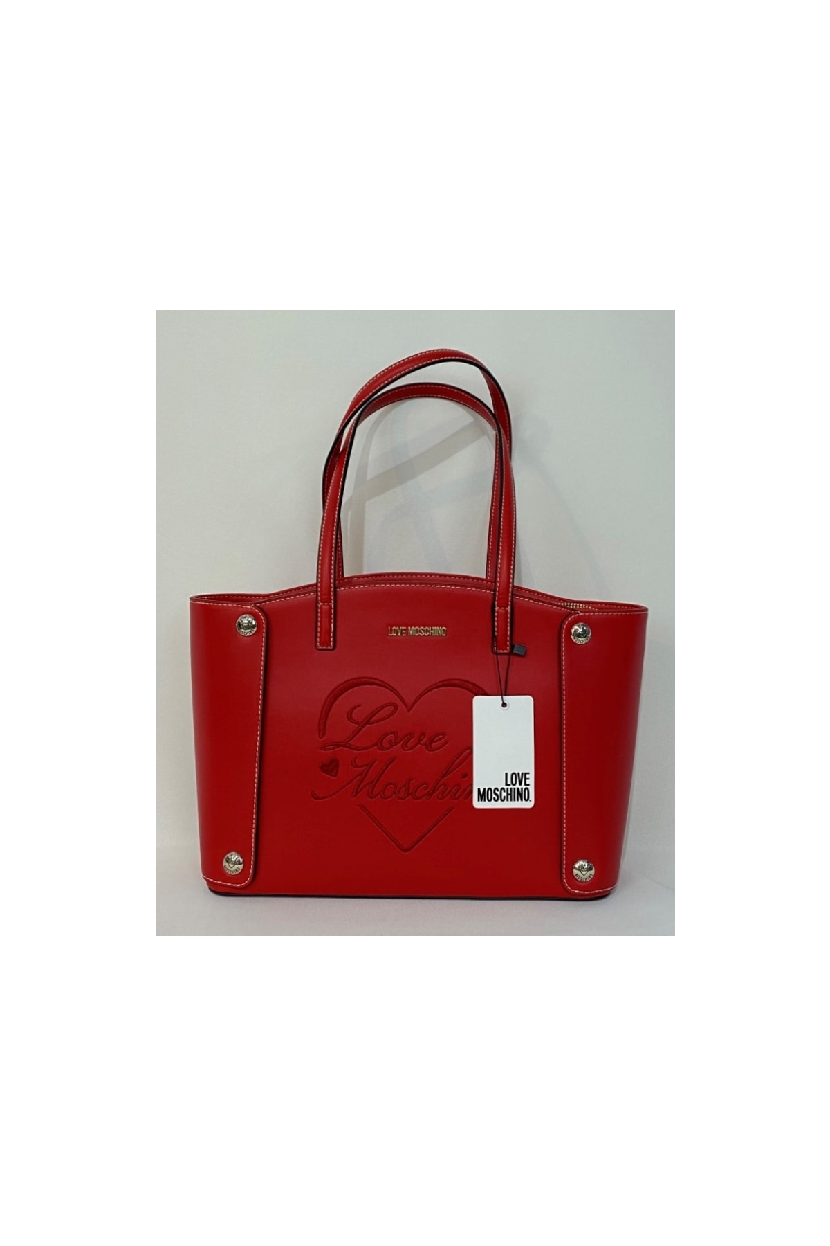 Moschino Handtasche Rot Strukturiert Fast ausverkauft