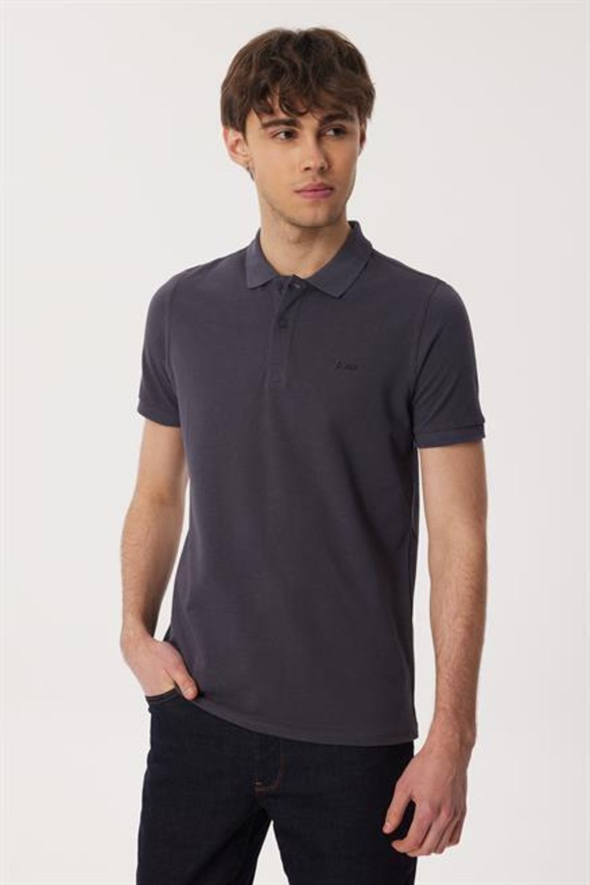 تی شرت خاکستری مردانه دوقلوهای یاکا اورجینال Lee Cooper
