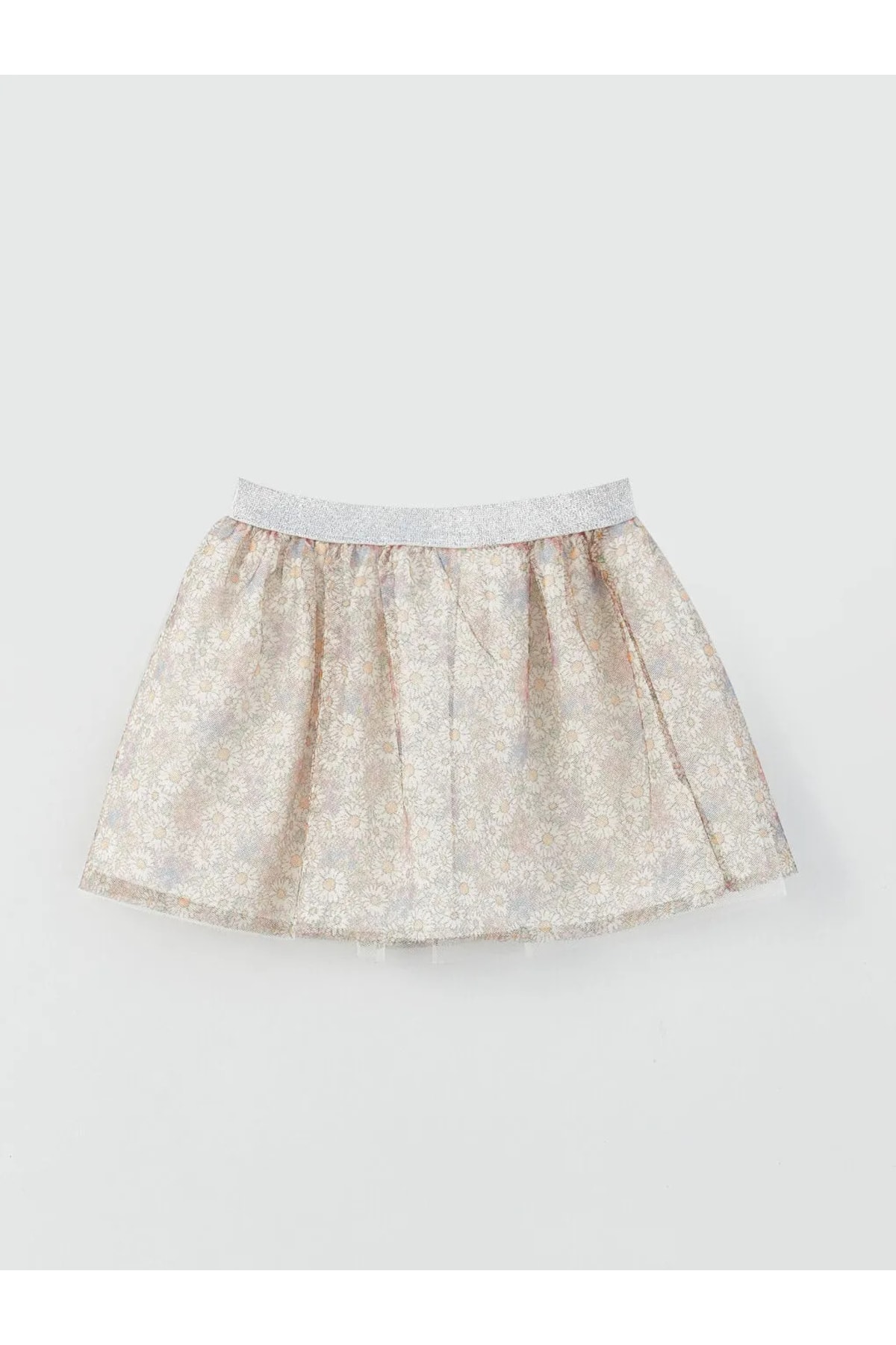 LC Waikiki Bisiklet Yaka Baskılı Kız Bebek Tişört ve Etek 2'li Takım fotoğrafı 3 (önizleme)