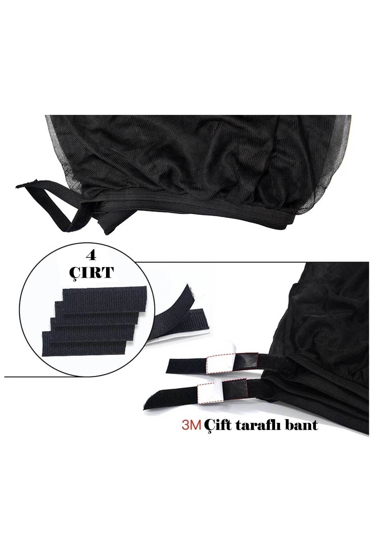 Genel Markalar Cırtlı Araç Yan Cam Güneşlik Anne Bebek Uyumlu  Emzirme Araba Kapı Camı Perdesi Sineklik 2 Adet fotoğrafı 5 (önizleme)