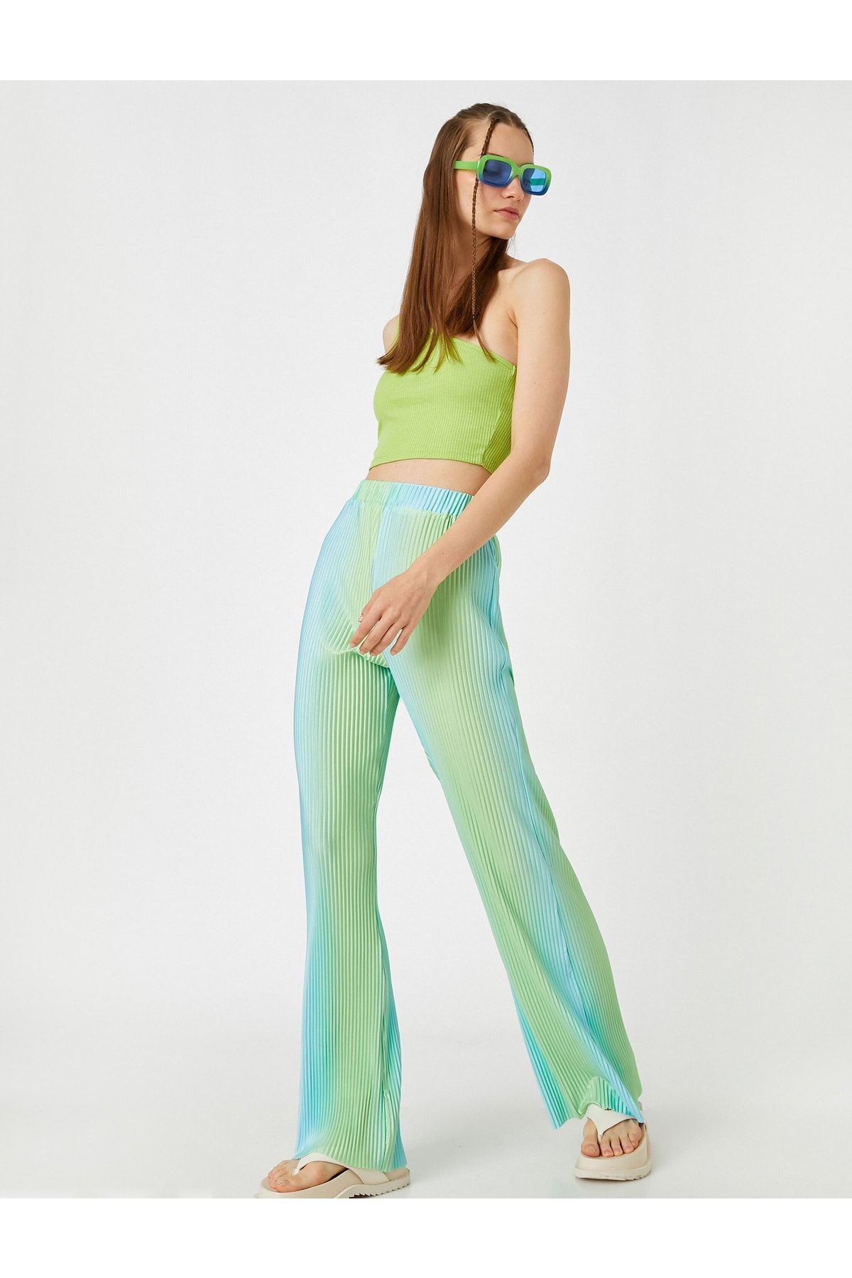 Koton Hose Grün Wide Leg