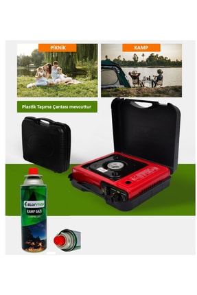 EN SİGA Karttuşlu Kamp Ocağı Tatil Outdoor Portatif Seyehat Ocağı Gaz Stop Em...