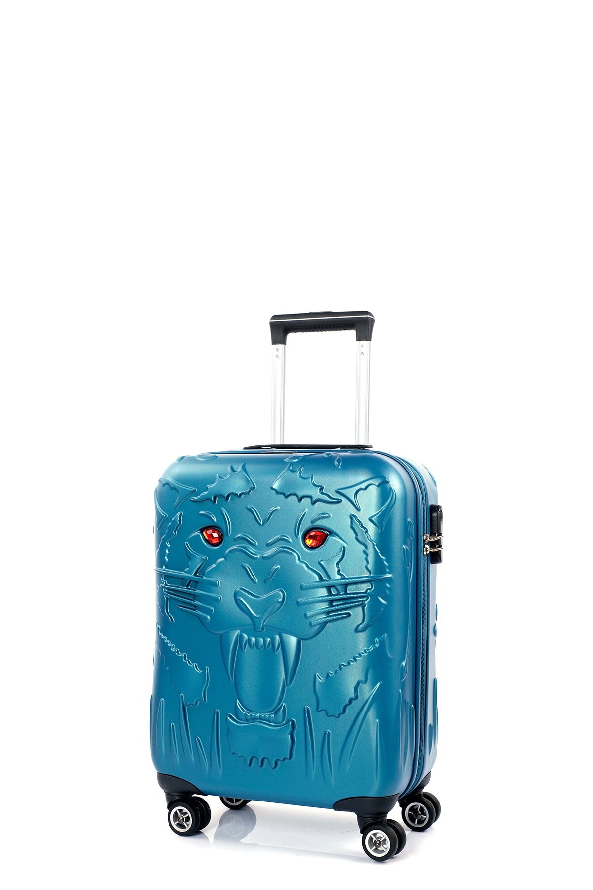 5200-3 Tiger Abs 8 Tekerlekli Kabin Boy Valiz, Bavul (Kaplan)