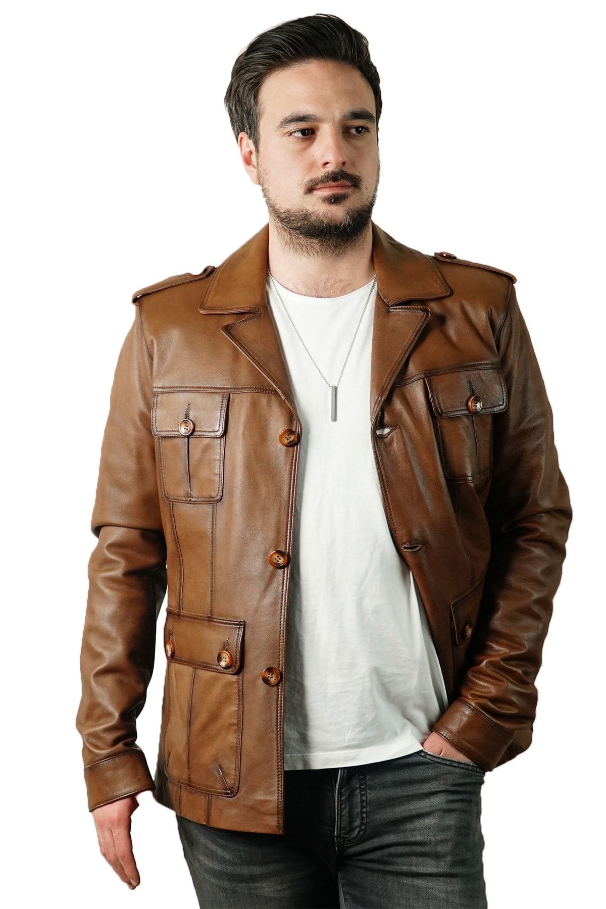 کاپشن چرم دری مسا DRMS10020