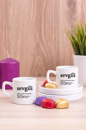 Sevgili Kelime Anlamı Ikili Concept Türk Kahvesi Fincanı Takımı HD-C2011-559-BE