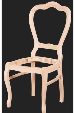 Sandalye Avangard Kayın Ağaç Ham Ahşap Iskelet Bengi Avangart Salon Sandalyesi Ham