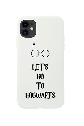 Iphone 11 Uyumlu Let's Go Hogwarts Tasarımlı Beyaz Telefon Kılıfı MCIP11LLTGH