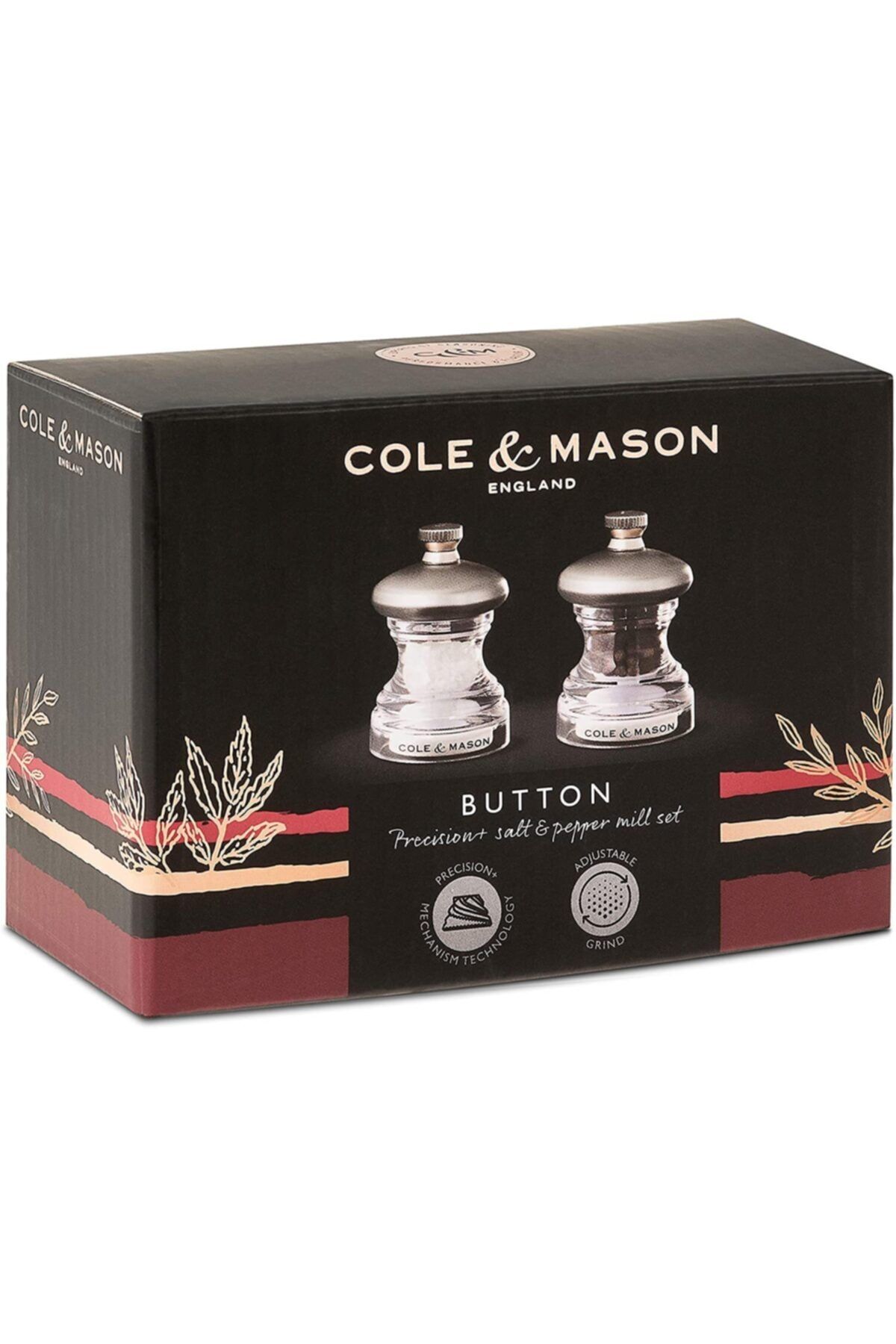 آسیاب دستی قهوه و ادویه خاکستری Cole Mason مجموعه فلفل نمکی 65 میلی متر Cole & Mason