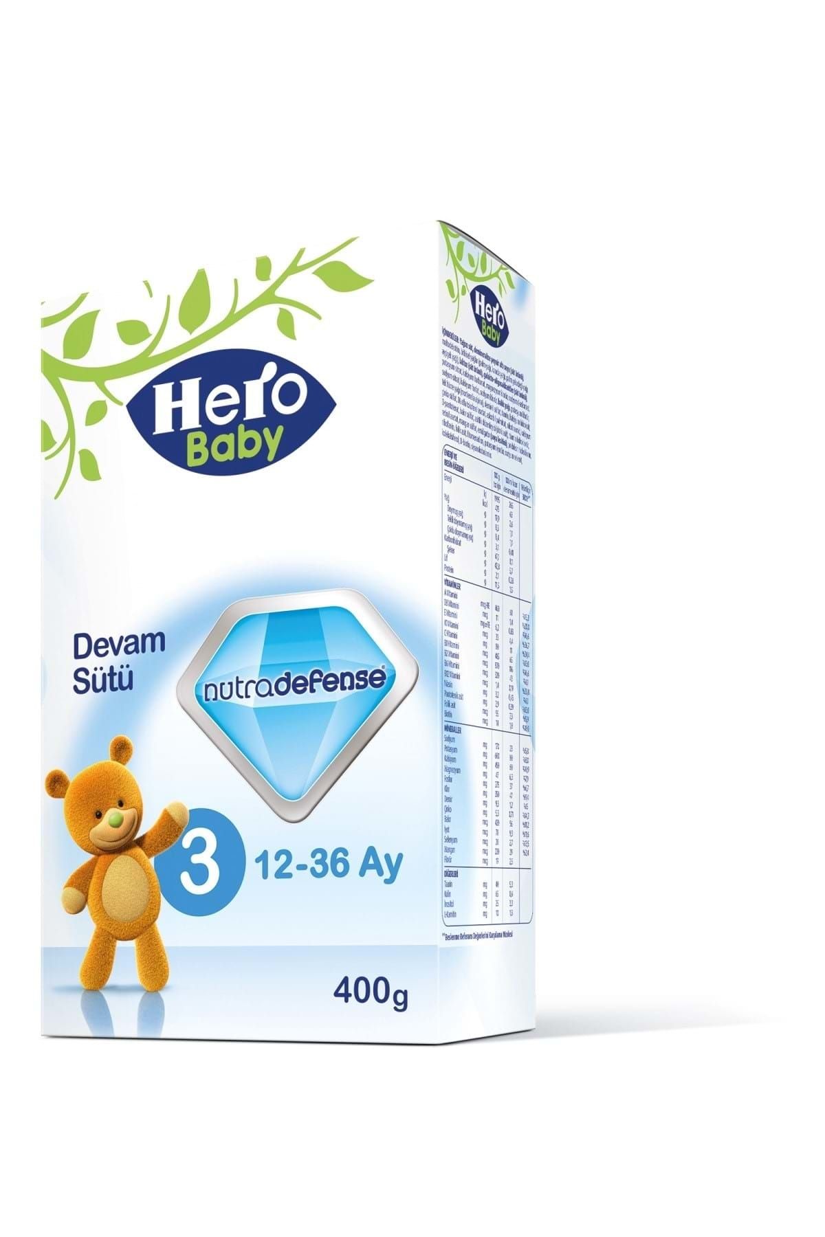 Hero Baby Nutradefense Devam Sütü 400Gr No:3 12-36 Ay Fiyatı, Yorumları -  Trendyol