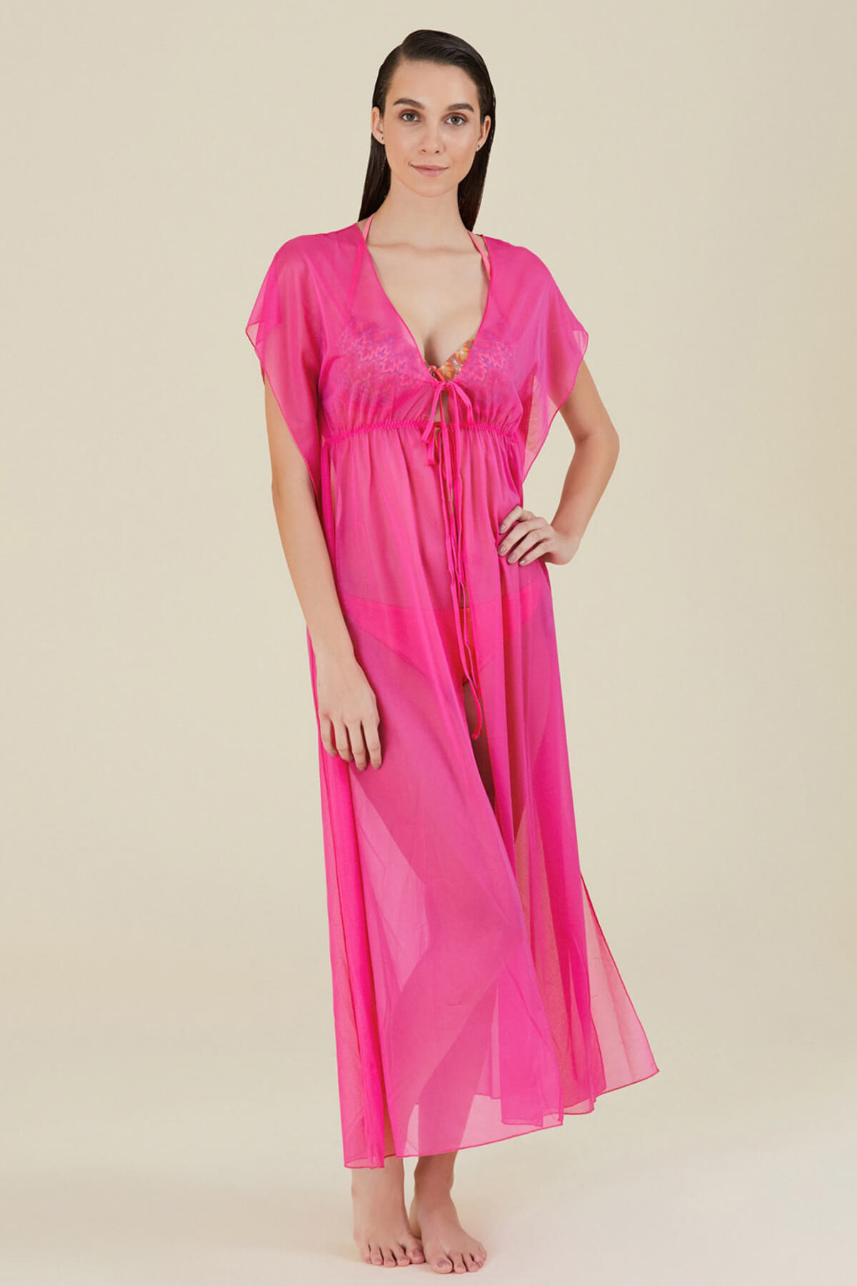 Kom Kadın Saks Wiona Plaj Elbisesi  01PA40041SAKS