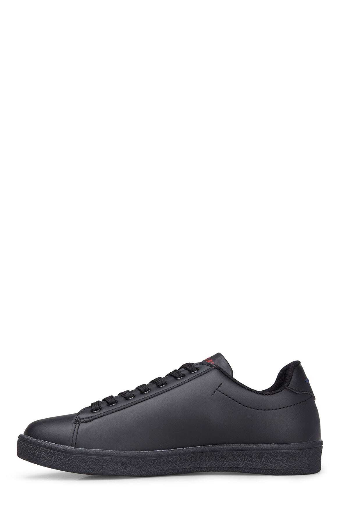 اسنیکر U.S. Polo Assn. اورجینال پسرانه – دخترانه برند یو اس پلو FRANCO Unisex Black Lace-up Sneaker Shoes FRANCO - تصویر 2