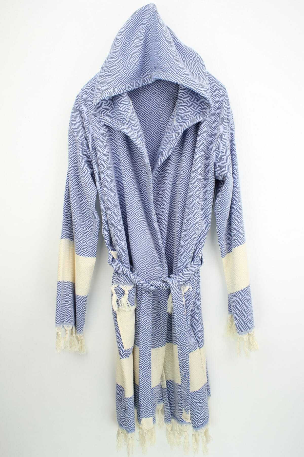 Bedinn-Halat de baie Peshtemal Diamond Striped Royal 1