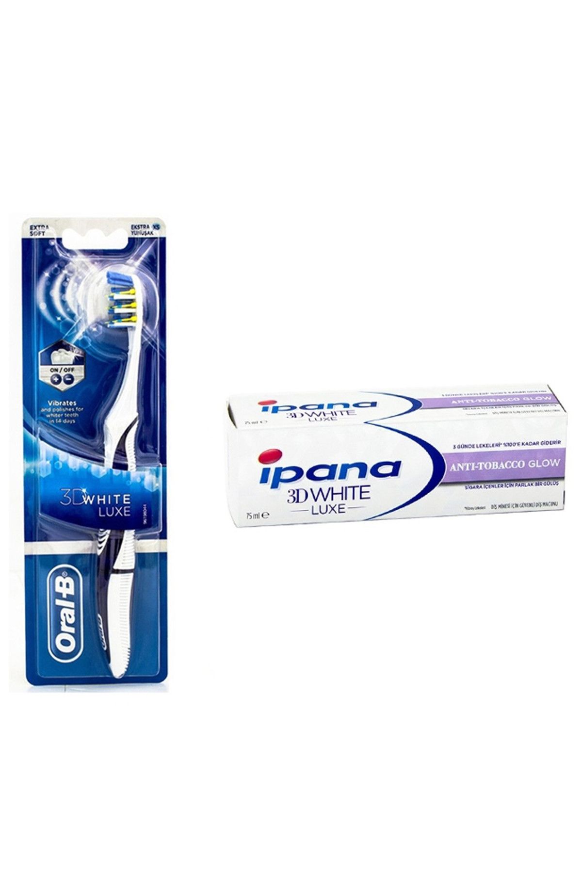 Oral-B Pilli Diş Fırçası 3D +Anti Tabaccodiş Macunu 75