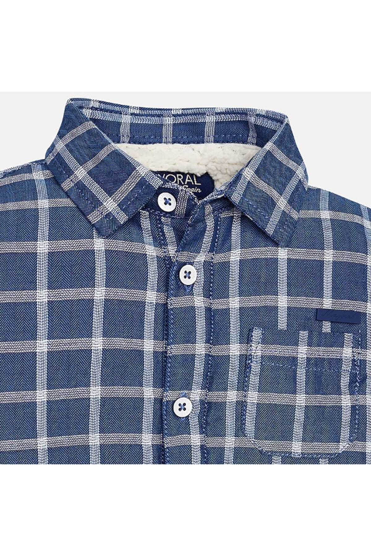 Mayoral 2135 Erkek Bebek Kışlık Ekose Kalın Gömlek fotoğrafı 3 (önizleme)