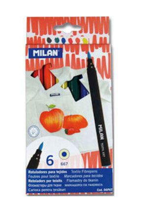 Tekstil Keçeli Boya Kalemi 6 Renk MLN06P6T
