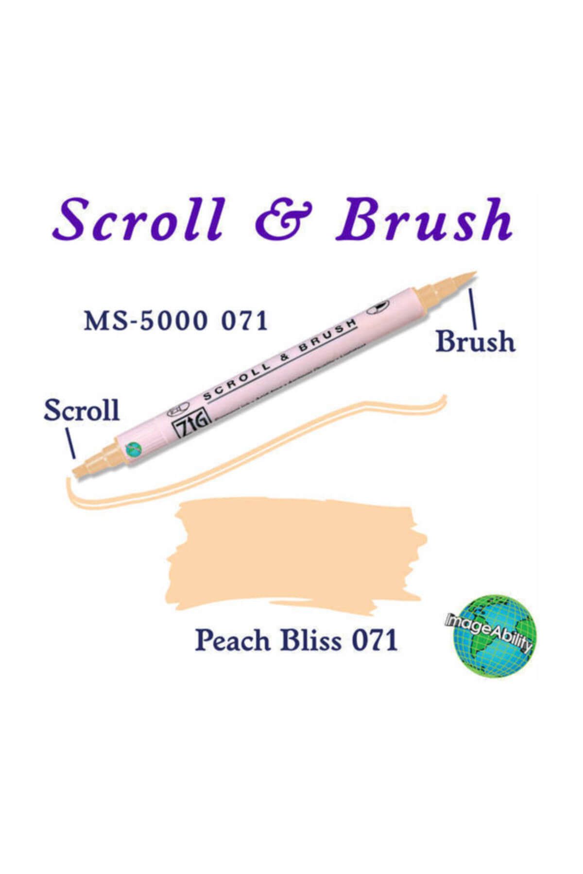 Zig-Scroll & Brush Double Line and Brush Tip Calligraphy and Shading Pen 071 Peach Bliss 3
