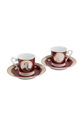 Atatürk Kahve Fincan Takımı Bordo Gz04Kt01460 Bordo GZ04KT01460 BORDO