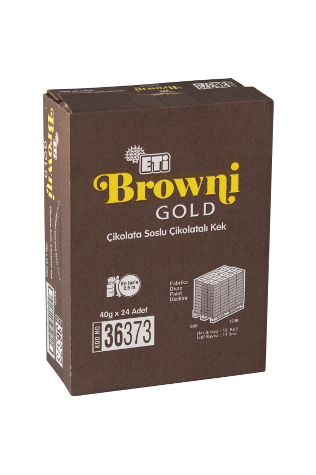 Eti Browni Gold Kakao Soslu Çikolatalı Kek 45 Gr (24 Adet)