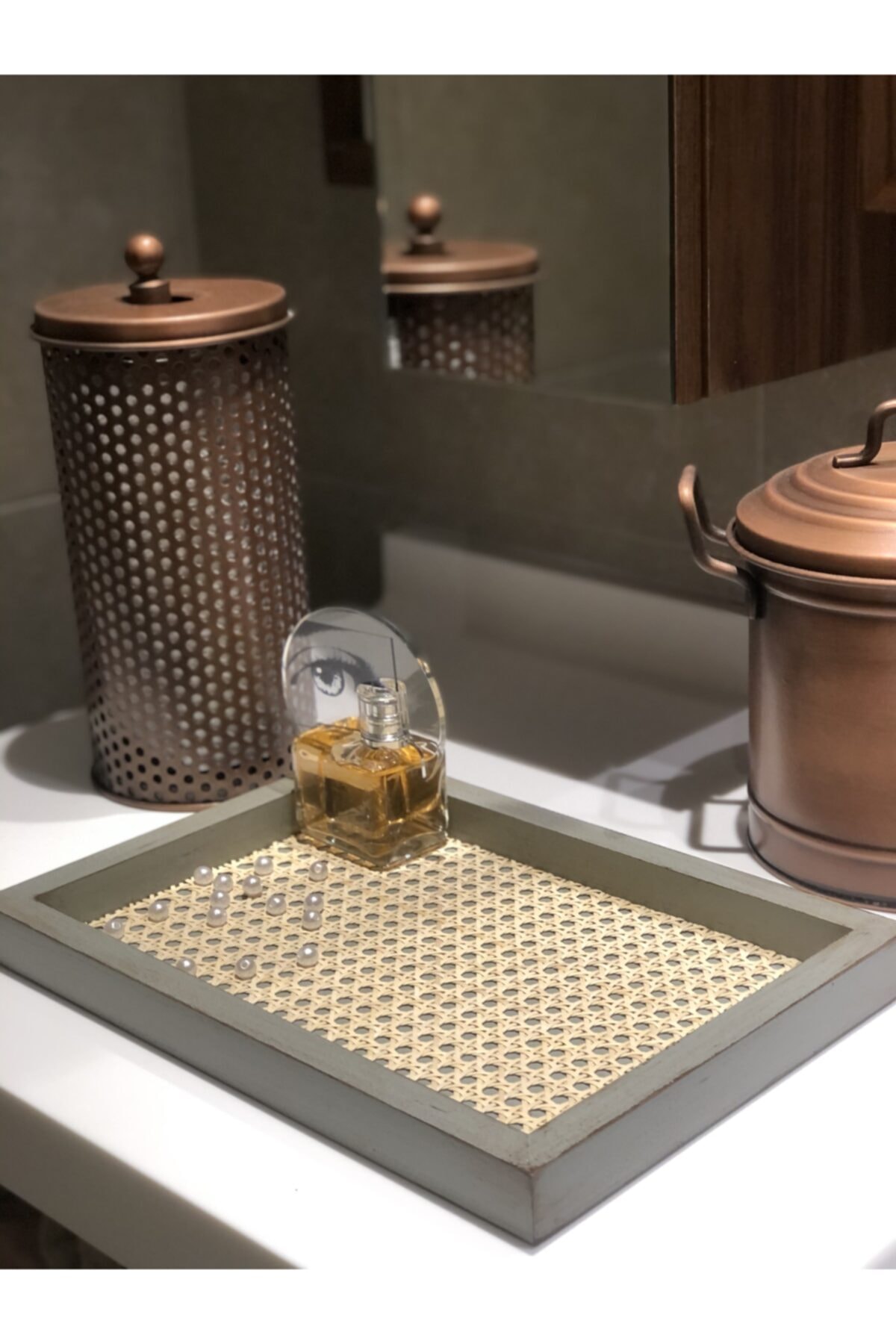 Maison Avf Linden Green Rattan Hazeran - Rectangular Antique Model M026