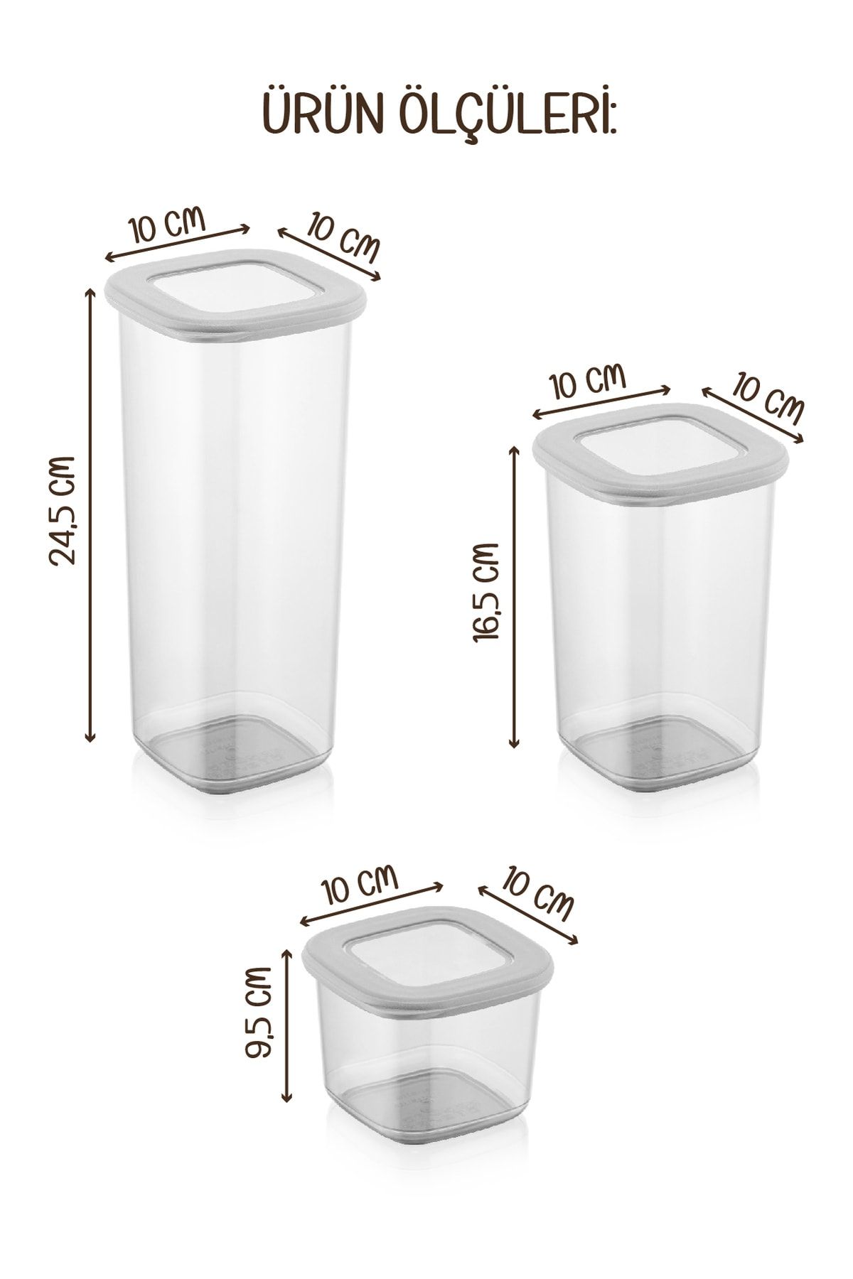 Vienev-Square Food Storage Container with Colorful Label Set of 15 5x (0.55 Liters, 1.2 Liters, 1.75 Liters) White 8
