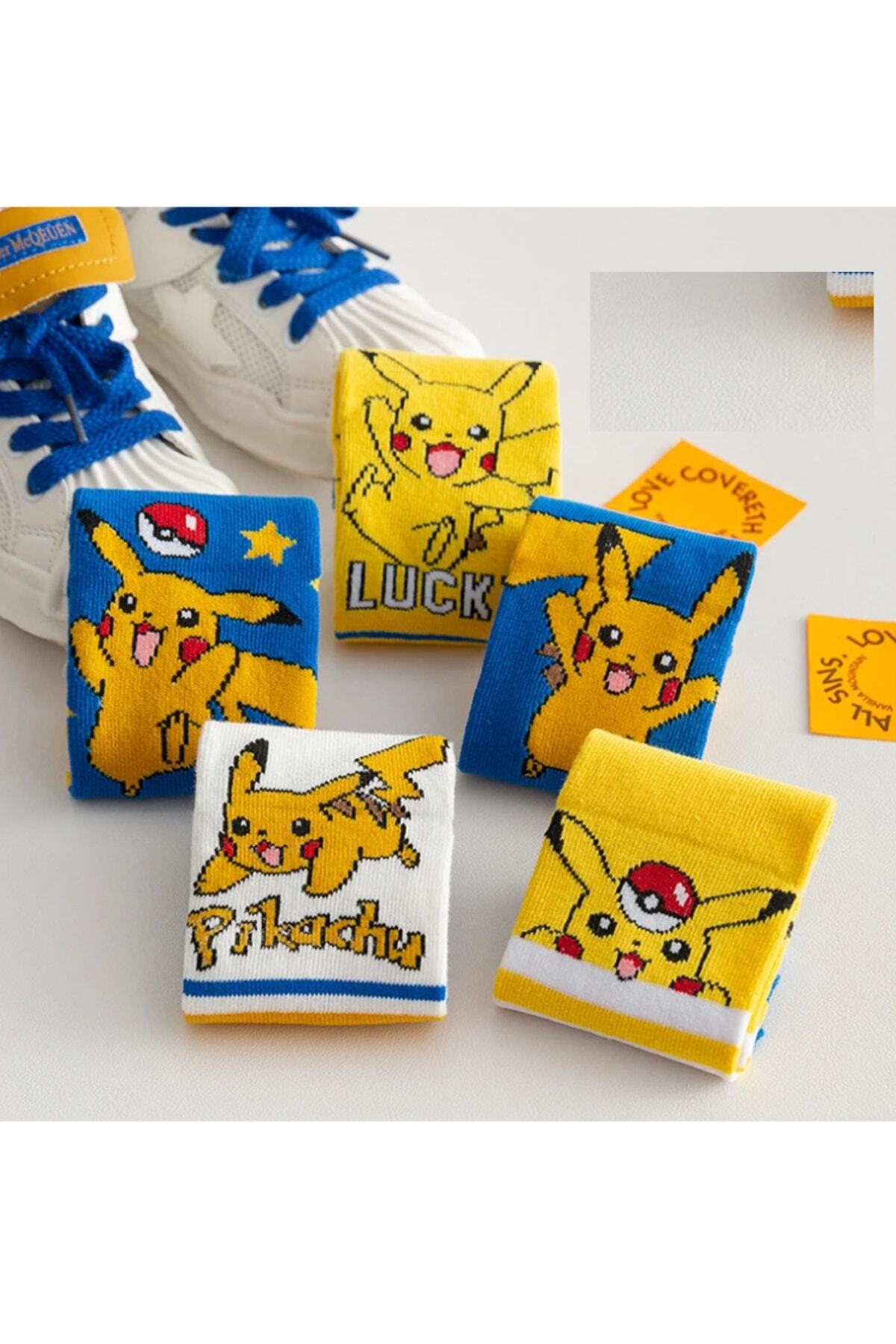 socksbox-Cute Multicolored Children's Socks with 5 Pairs of Characters/set4 2