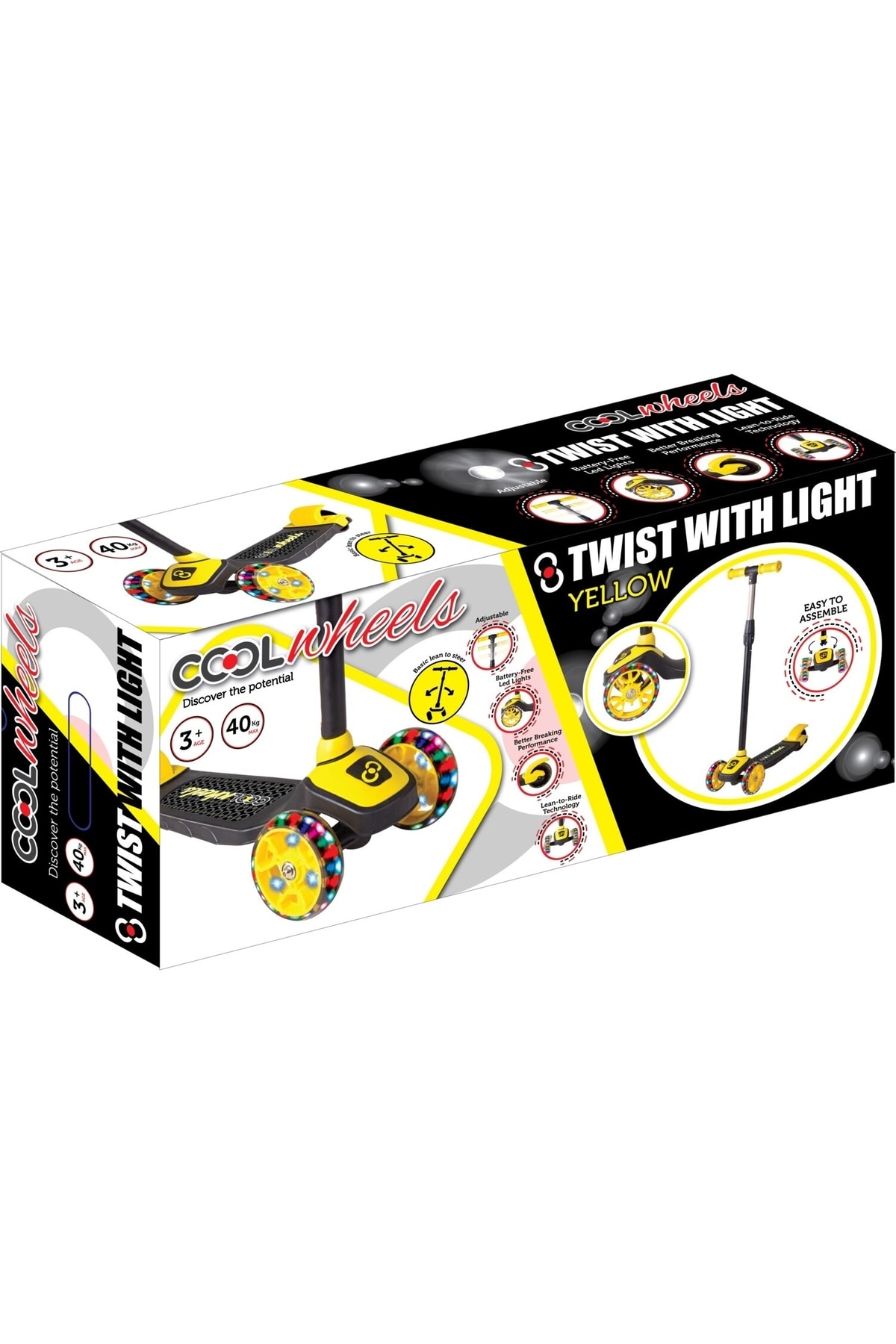 Furkan Toys Cool Wheels Twist Led Işıklı 3 Tekerlekli Yükseklik Ayarlı Scooter Bebeciden fotoğrafı 3 (önizleme)