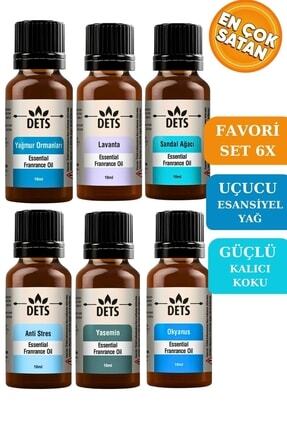 Dets 6'lı Uçucu Yağ Seti Buhurdanlık Difüzör Oda Ve Hava Nemlendirici Uçucu Y...