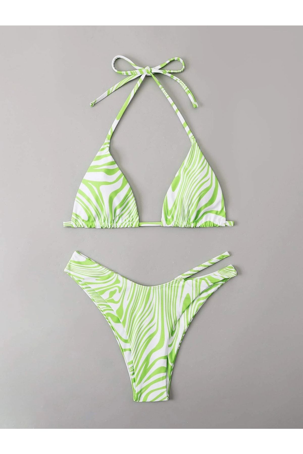 the DIFFerent-Bikini Set with Line Pattern Detail 3