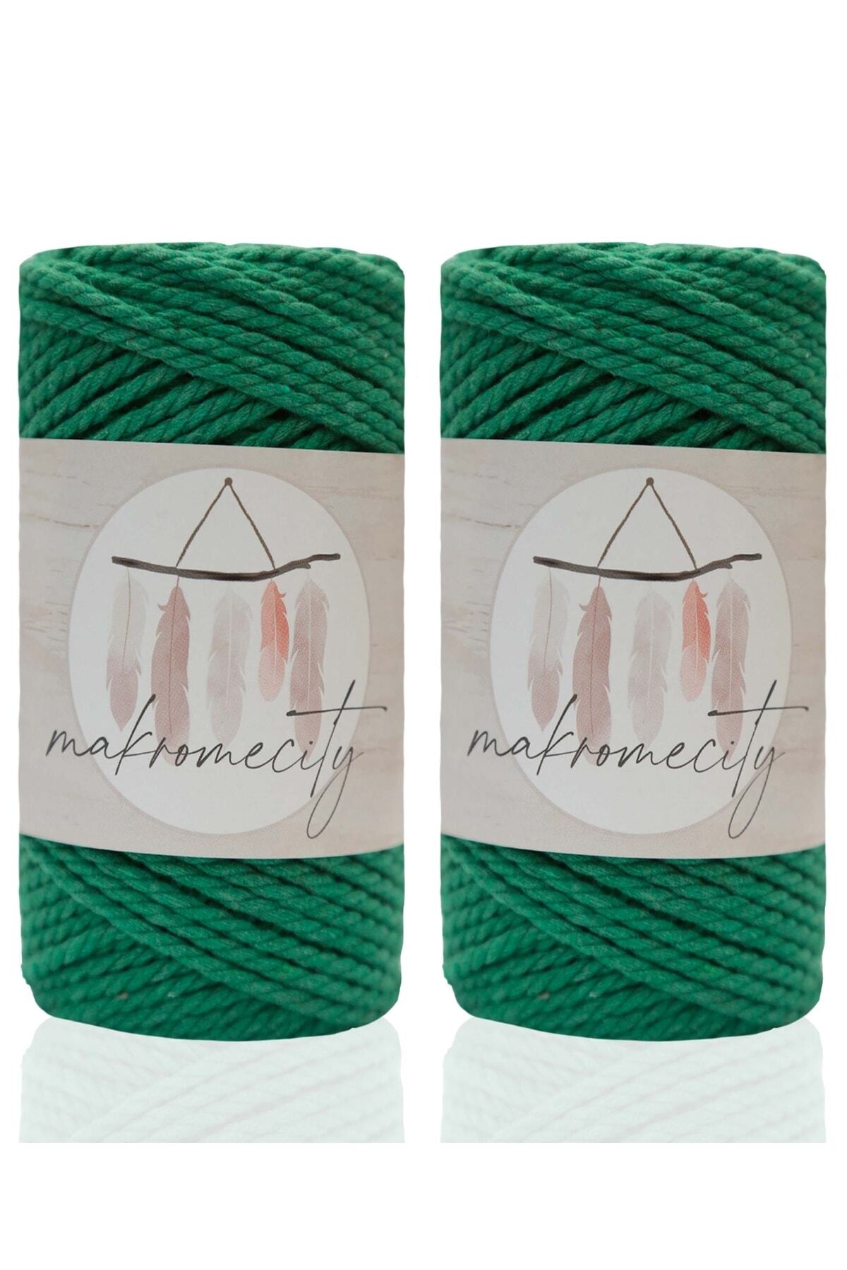 Premium 3 Twist Cotton Macrame Rope 3mm Three Twist Scanned Macrame Rope Rope 500gr (2X250GRAM) Benetton