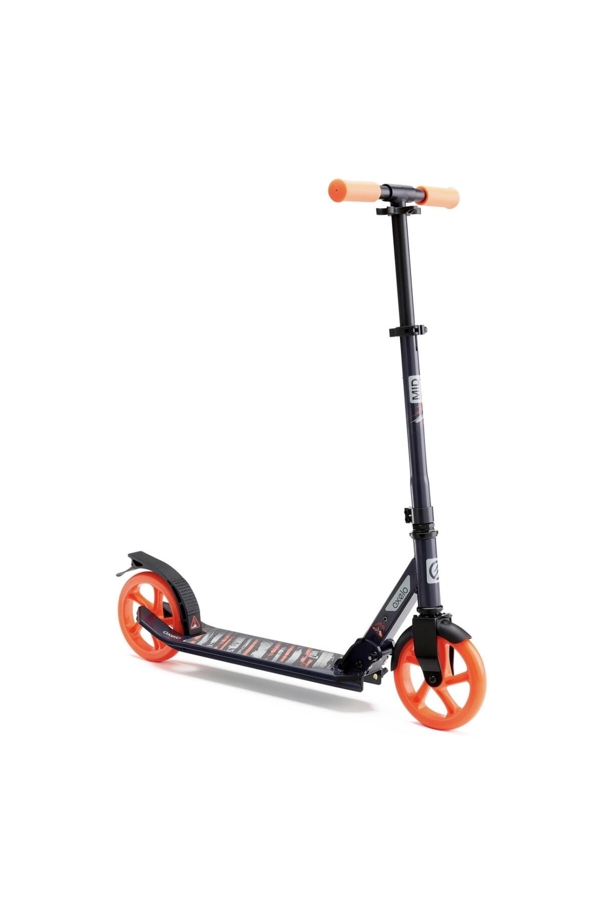 BEYHA COLLECTION Oxelo Scooter Mıd 7 9-14 Yaş Koyu Lacivert Neon Turuncu