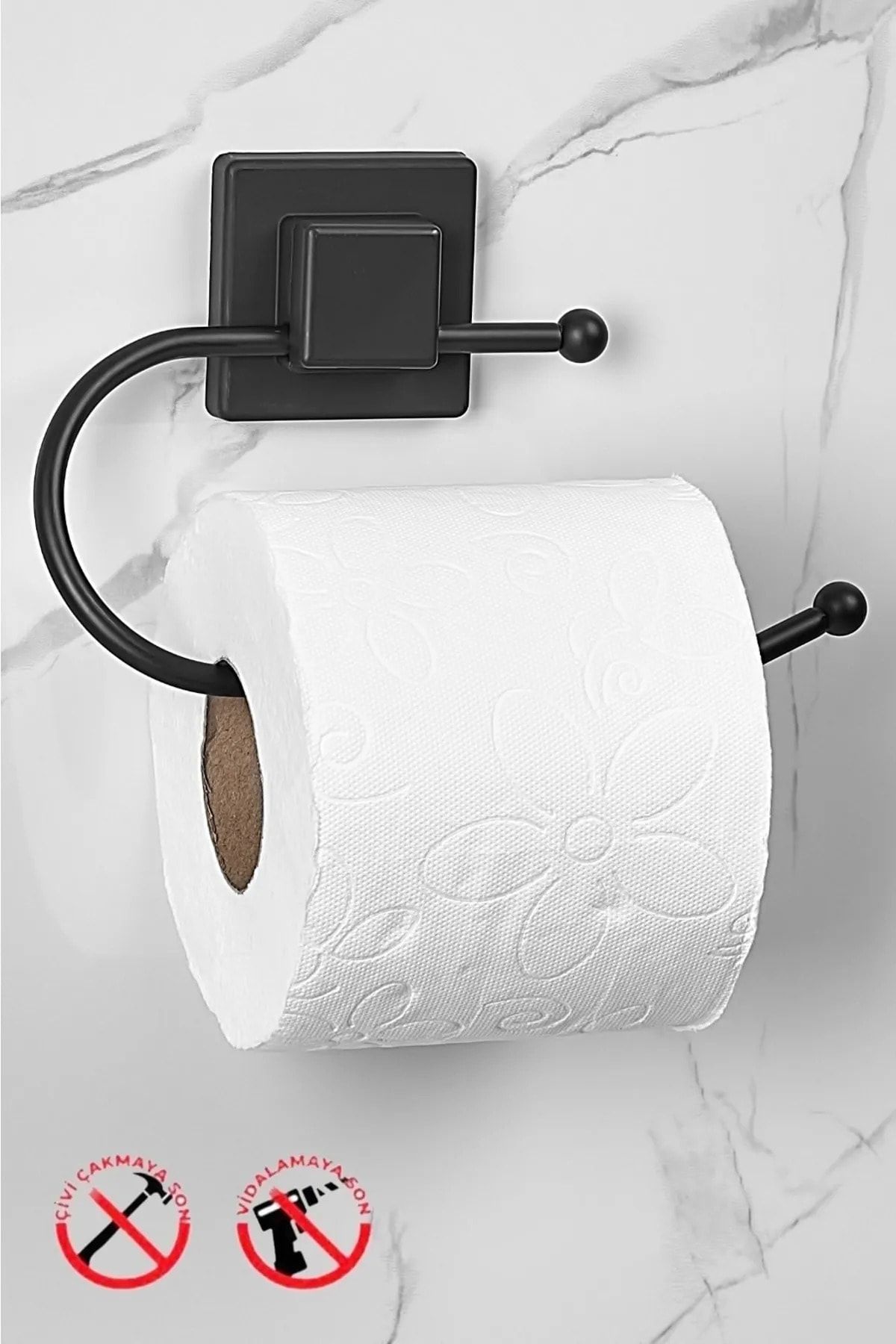 Emofom-Adhesive Toilet Roll Holder (without nails - without screws) 2