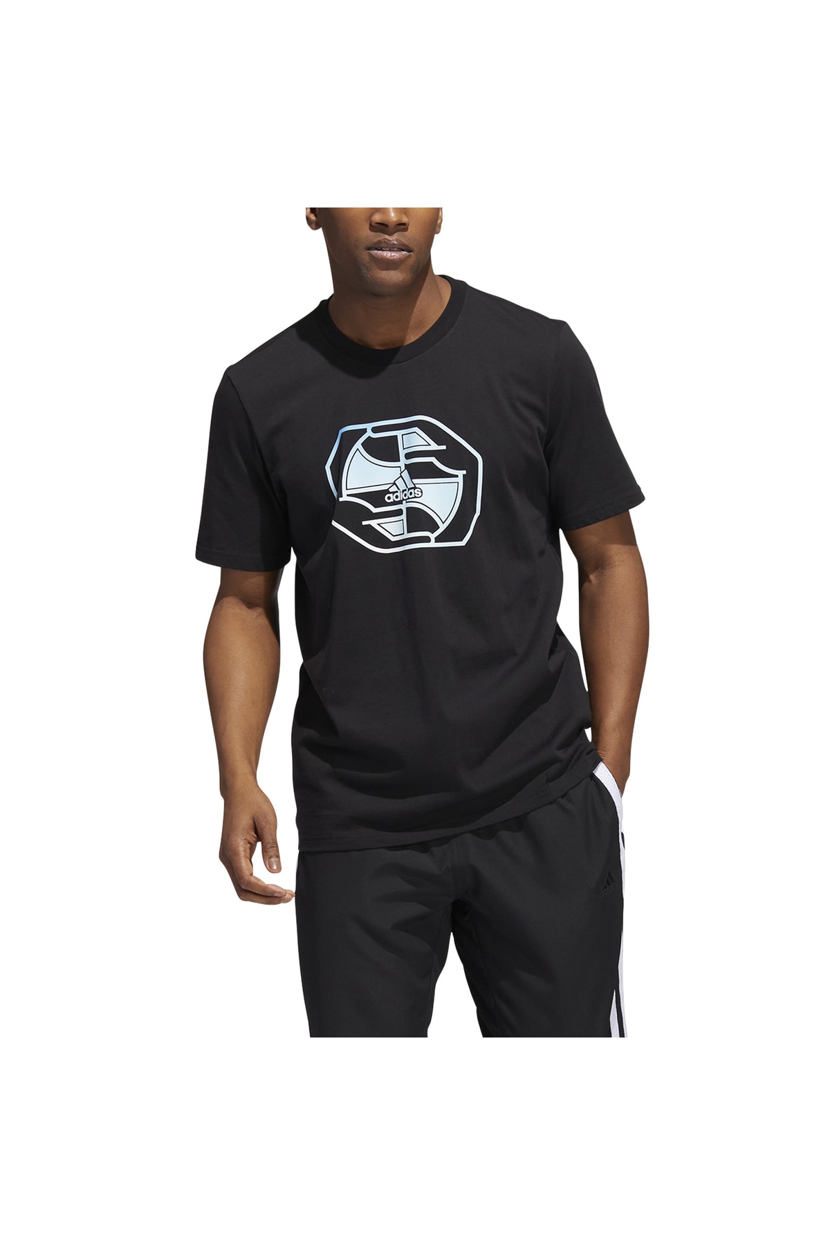 تیشرت مردانه مشکی آدیداس | gk6730 اورجینال - تصویر 3