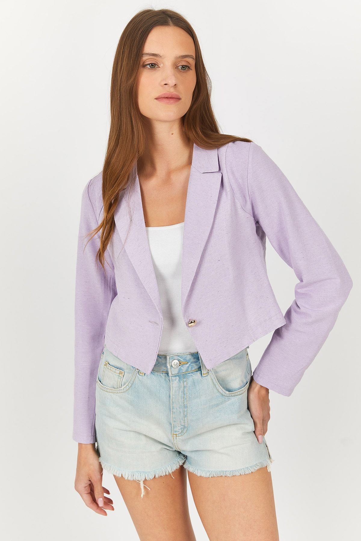 Lilac shop cropped jacket