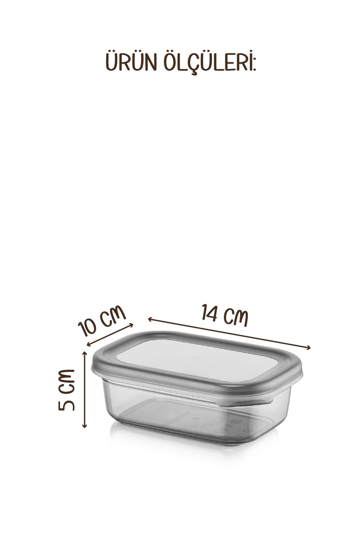 Vienev-Set of 6 Peggy Rectangular Spice Storage Containers with White Screen Printing Label 400 ml Anthracite 8