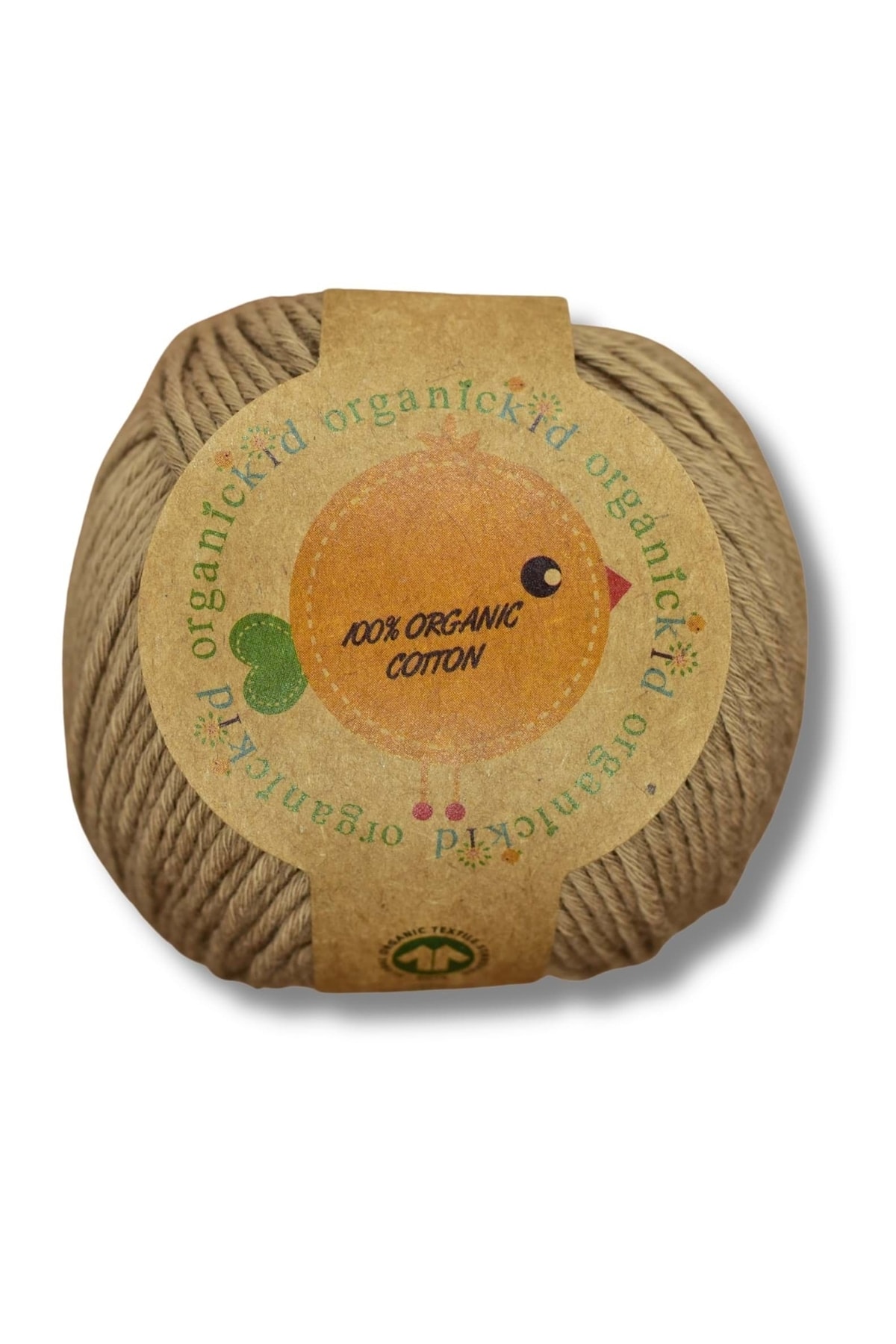 OrganicKid Organik Pamuk Amigurumi Punch 50 gr El Örgü Ipi Bej Kahve