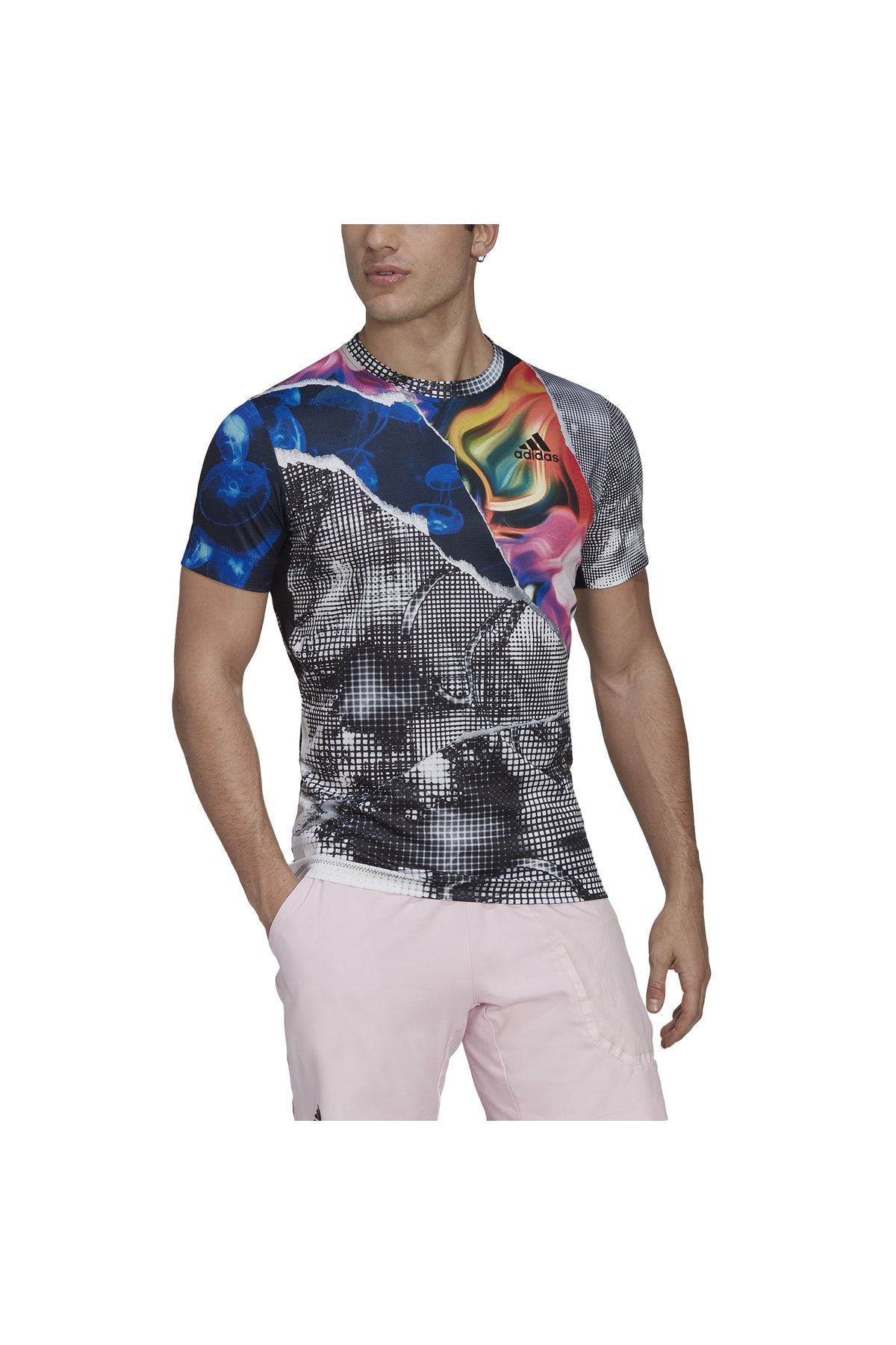 Adidas tartan t hotsell shirt