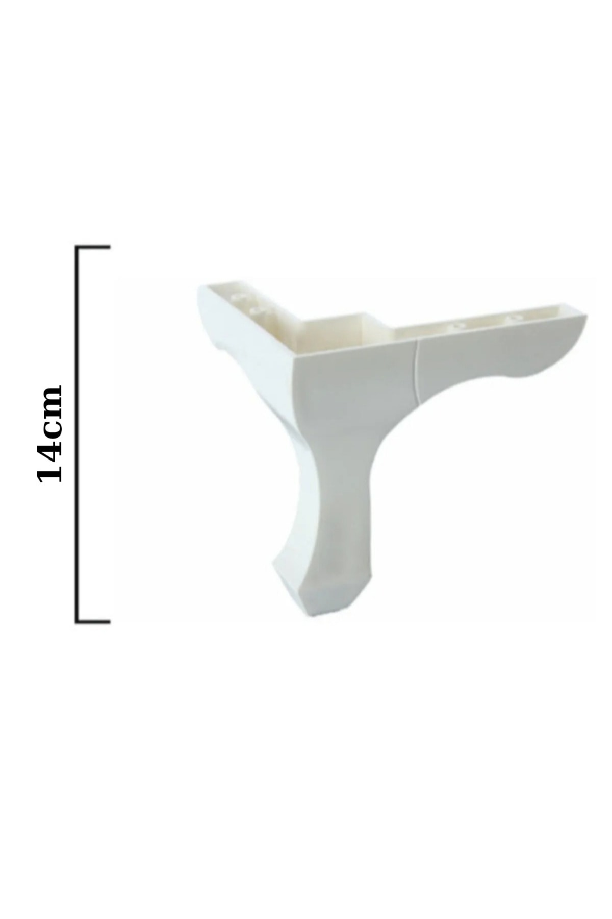 (4 PCS) 14cm Luxury Foot White TV Unit Console Base Bed Cabinet Cloakroom Dresser Puff Leg 14cm