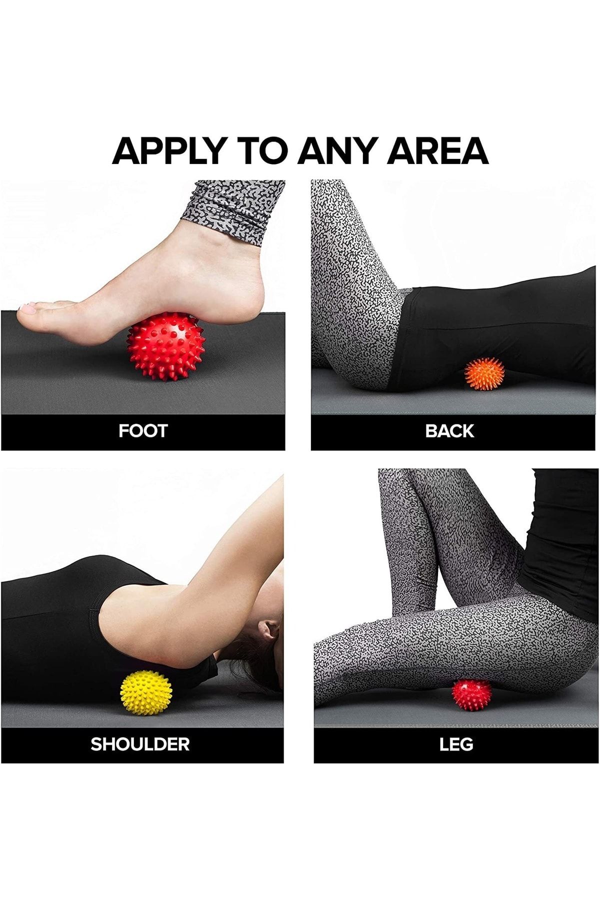 HeiN-Spiky Massage Ball - Nerve Stimulating, Hand Foot and Back Leg Exercise Ball, Sensual Stimulating Physical Therapy 8