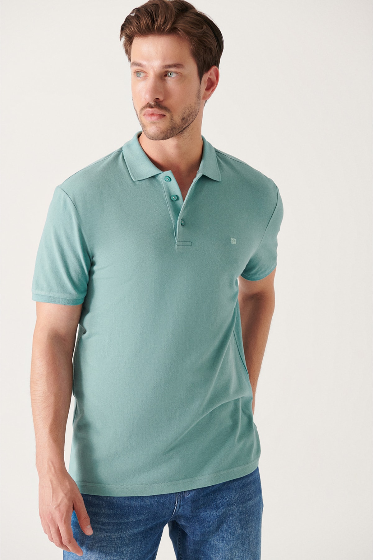 Avva Polo T-shirt - Green - Regular fit