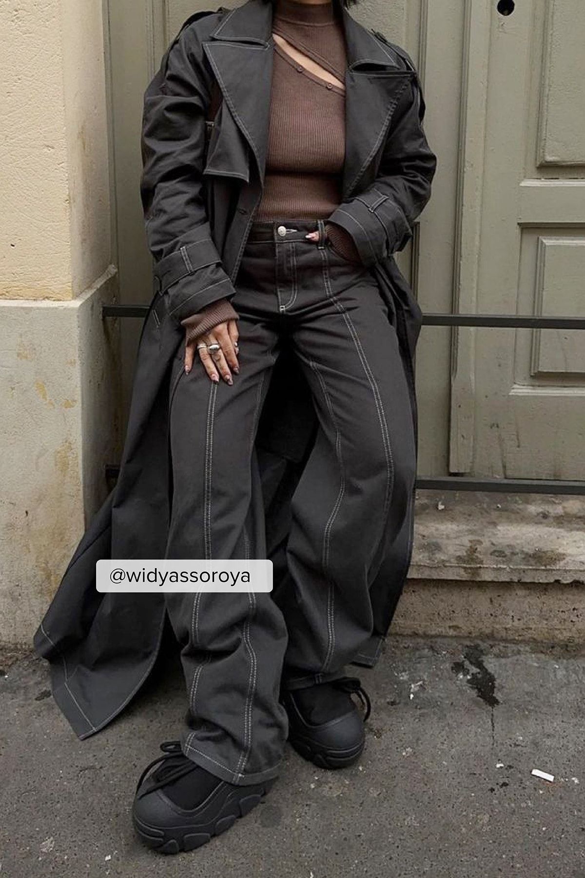 NA-KD Hose Grau Wide Leg
