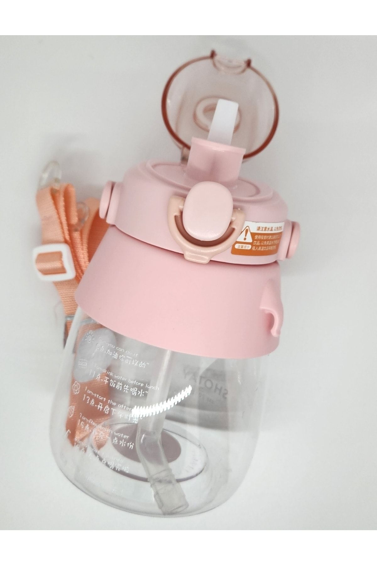 Shotay-St-6642 Pink Hippo Tritan 1050ml Tritan Handle Flask 1