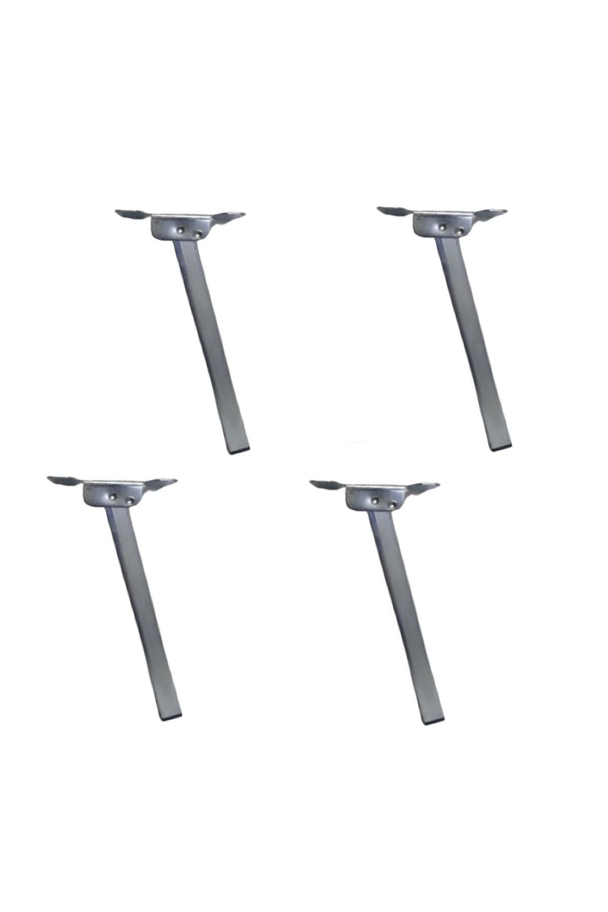 4 Adet Sofra Ayağı Yer Sofrası Için Metal Katlanır Ayak 25 Cm - Masa Ayakları - 25 cm - Mavi