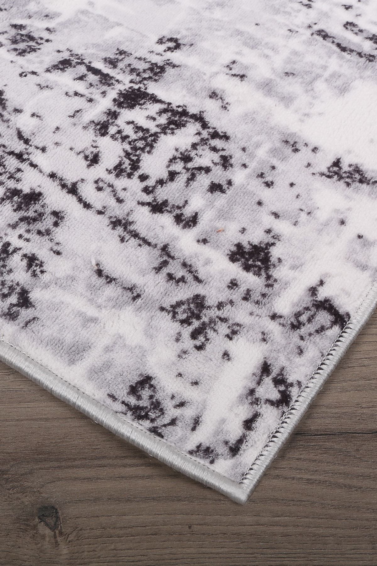 Relax Carpet-Soft Manyas Gray Non-Retention Washable Non-Slip Base Soft Floor Mat Modern Kitchen Carpet 2