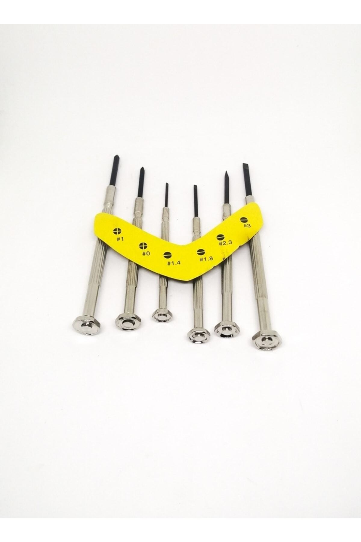 PerfectTrade Çelik Gövdeli Telefon Saat Tamiri Dönerli Mini Tornavida Seti (6 Parça)