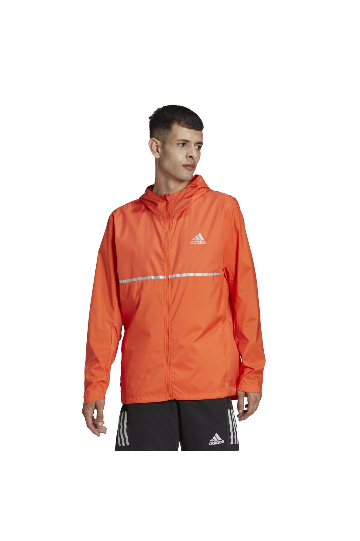 Adidas running deals jacket with hood