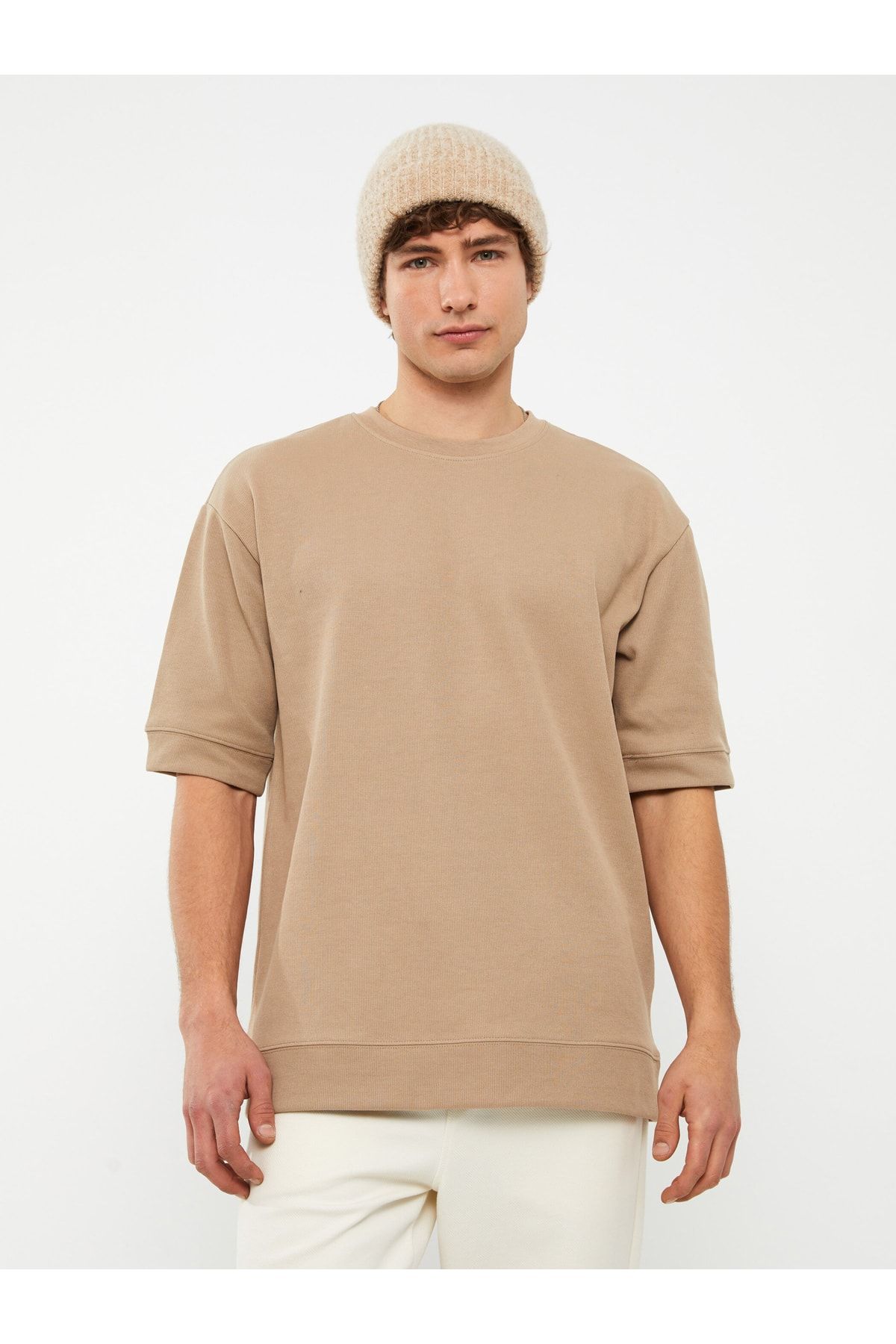 LC Waikiki Sweatshirt Beige Regular Fit Fast ausverkauft