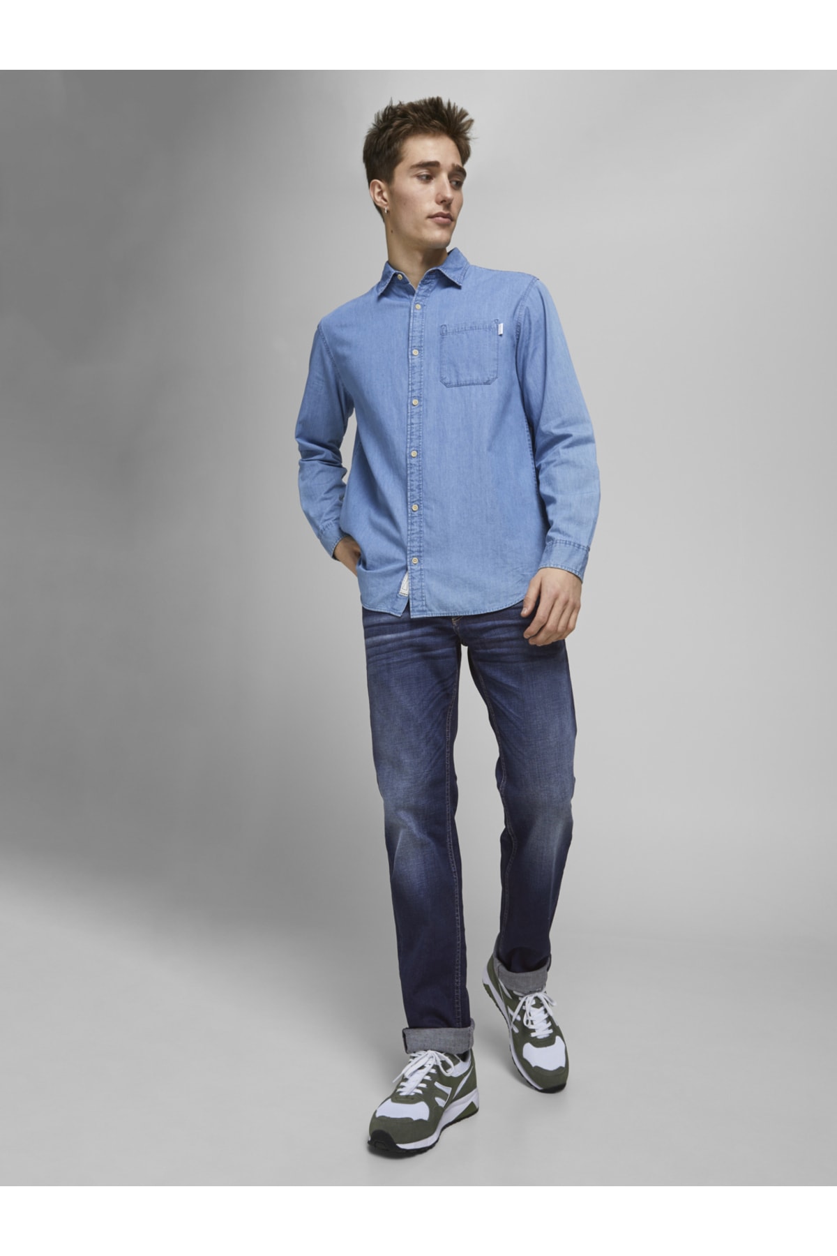 شلوار جین مردانه راسته فاق نرمال | جک اند جونز Jack & Jones 12177444-187-03 - تصویر 4