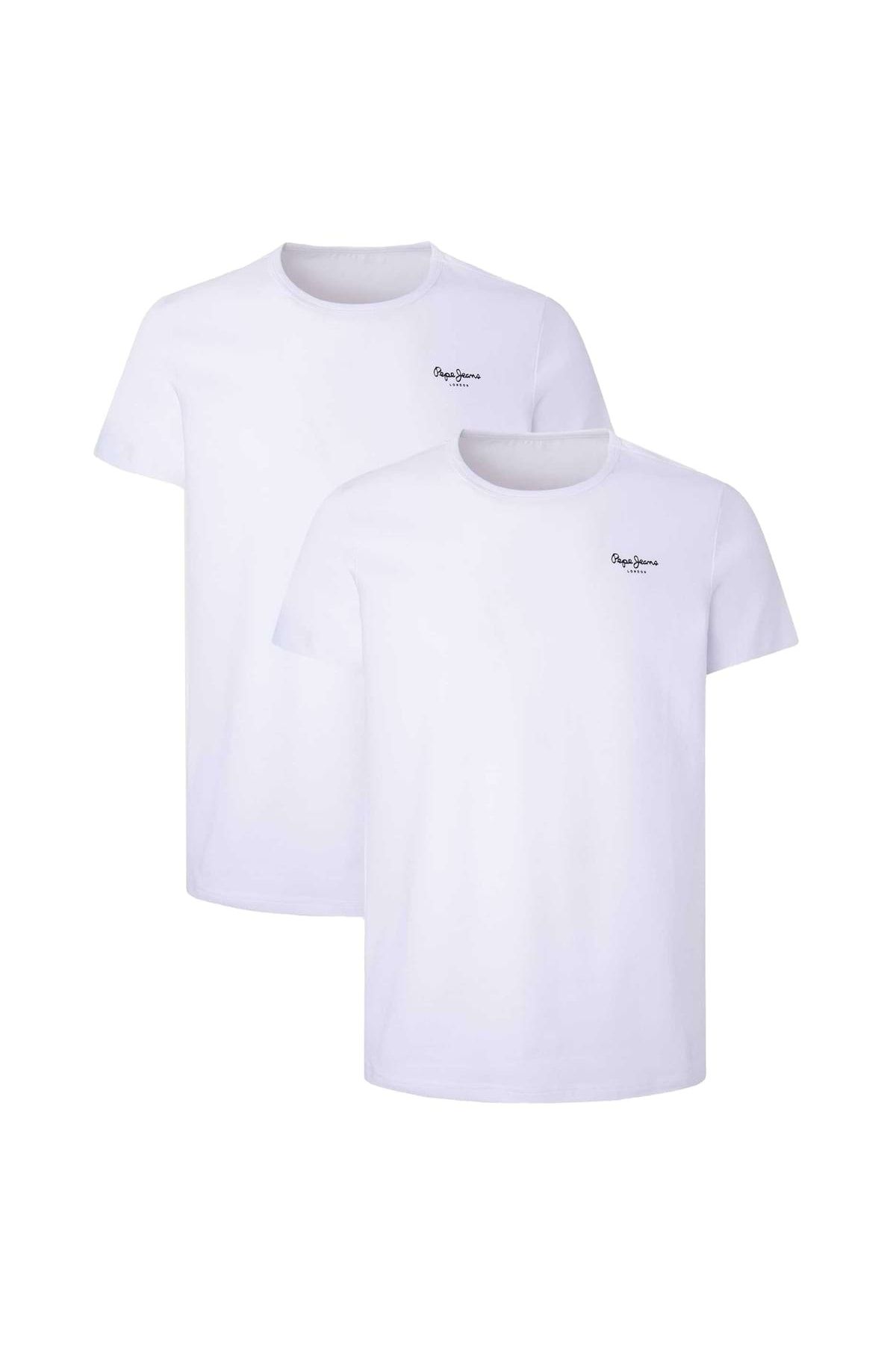 Pepe Jeans-Herren T-Shirt, 2er Pack - Oberteil, Baumwolle, Logo, Rundhals, einfarbig 1