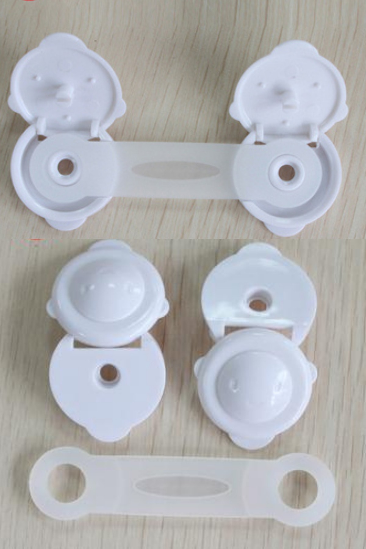 Miningaa 8'li Kolay Montajlı Dolap Kilidi Özel Tasarım Iz Bırakmaz Bantlı Çocuk Bebek Güvenlik Emniyet Seti fotoğrafı 3 (önizleme)